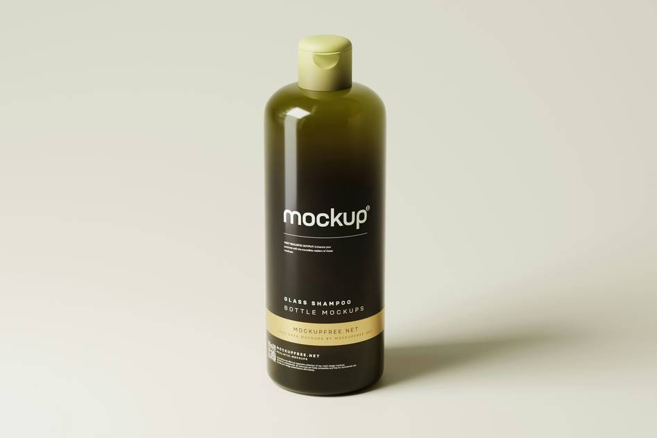Silky hair with creamy conditioner bottle on marble vanity